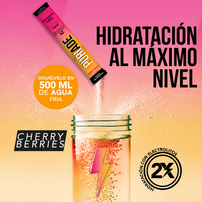 Puriade Cherry Berries. Bebida para deportistas en polvo