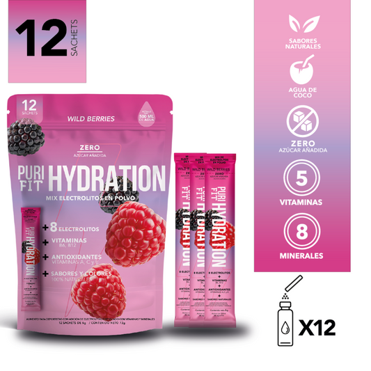 PuriFit Hydration Wild Berries. Hidratación + Vitaminas en un stick.