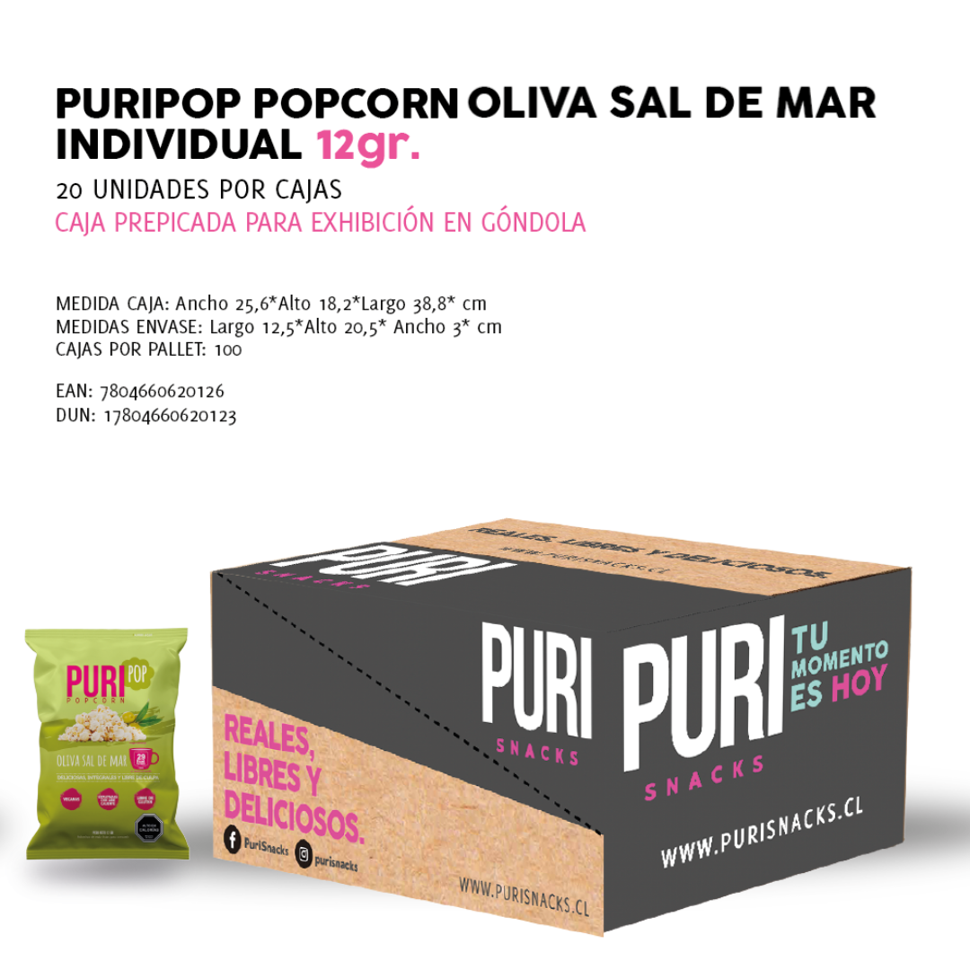 Puripop Oliva sal de mar 12 gr