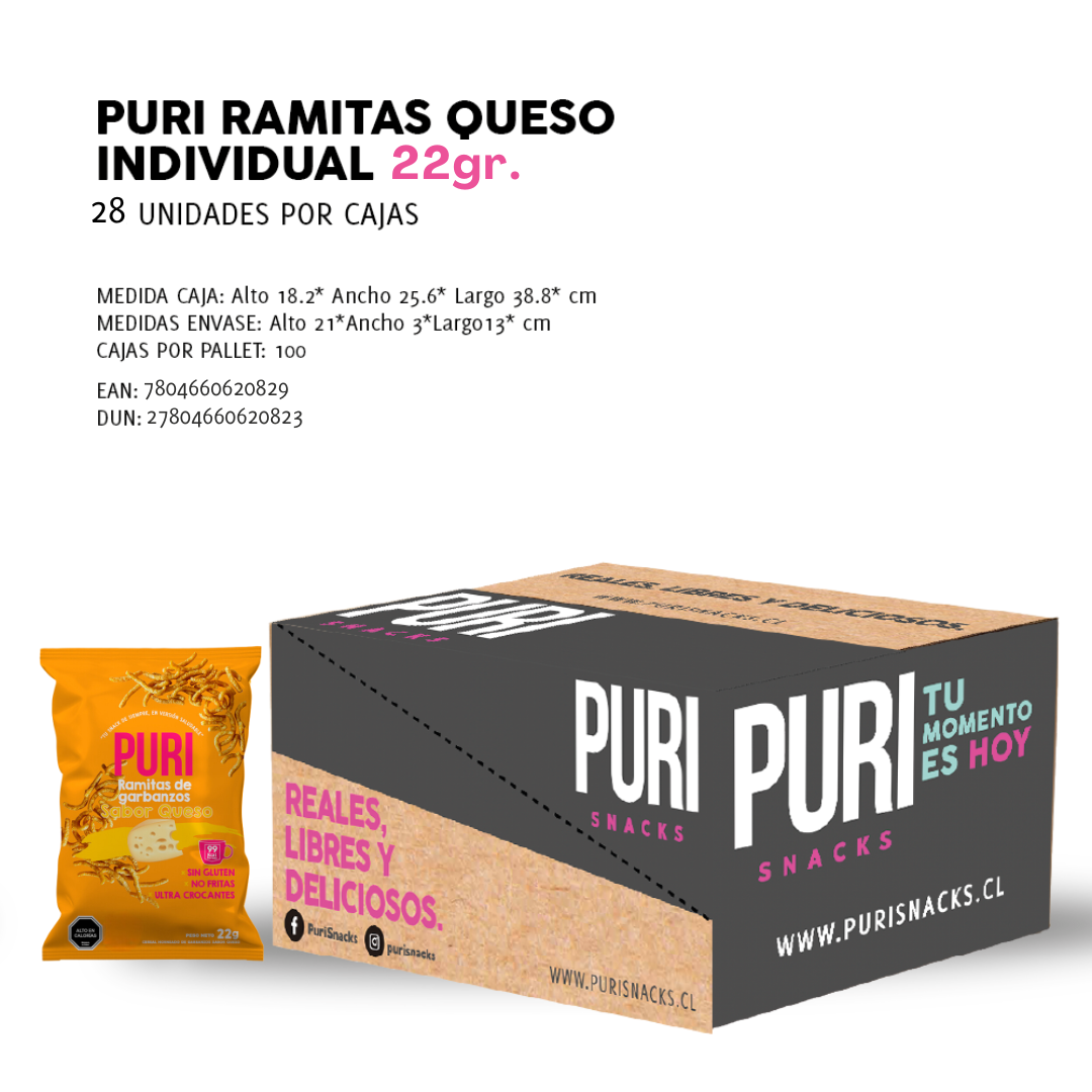 Puri Ramitas Queso Individual 22gr