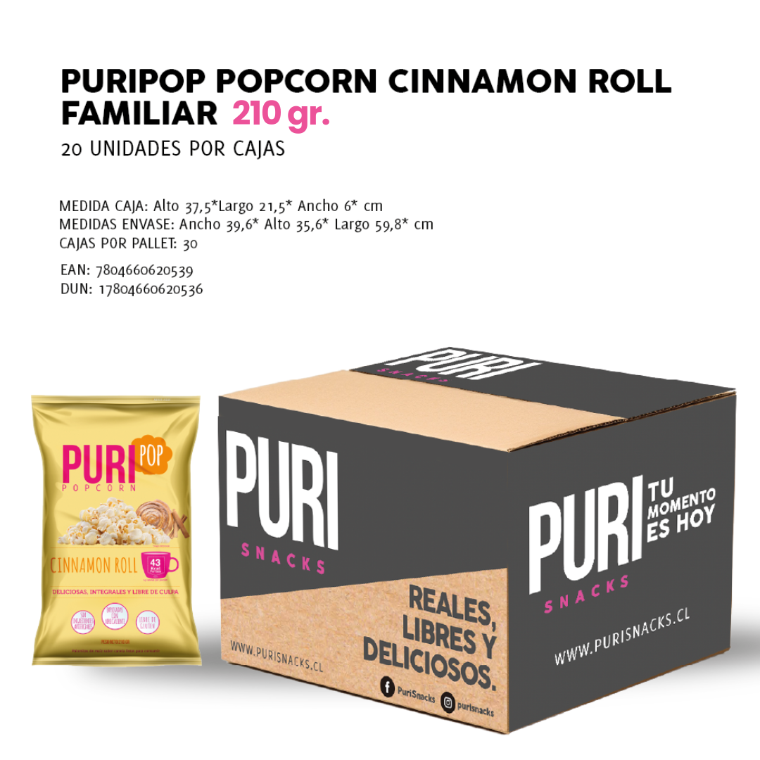 Puripop Cinnamon roll 210 gr