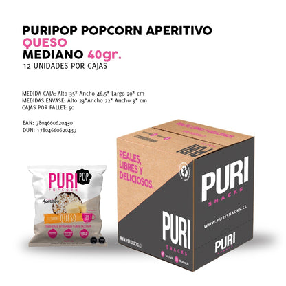 Puripop Aperitivo Queso cheddar 40 gr