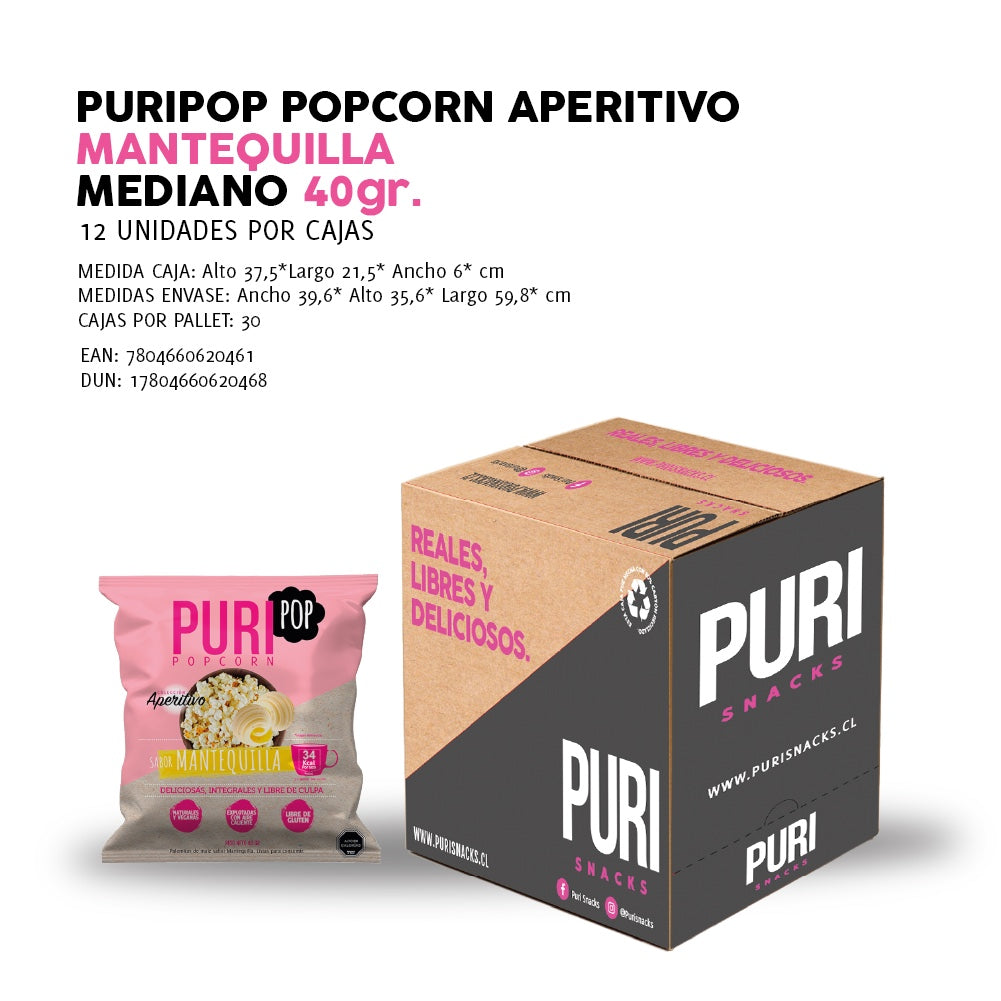 Puripop Aperitivo Mantequilla 40 gr